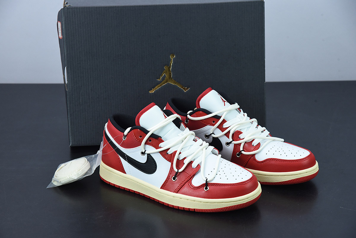 Custom Air Jordan 1 Low 'Chicago' Red White For Sale – Fit 