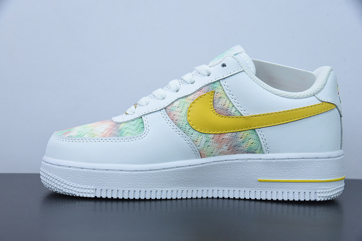 Custom Nike Air Force 1 Low White/Yellow - Multi - Color For Sale