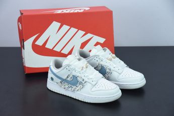 Custom Nike Dunk Low White Blue For Sale 346x231
