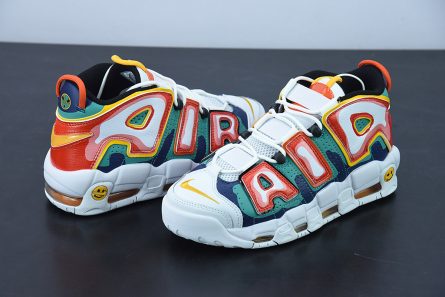 Nike Air More Uptempo White Green Navy Red For Sale 4 445x297