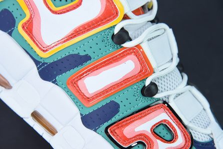 Nike Air More Uptempo White Green Navy Red For Sale 6 445x297