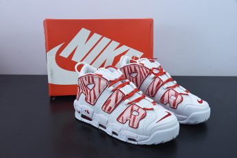Custom Nike Air More Uptempo White Red For Sale