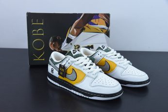 Custom Nike SB Dunk Low Kobe White Yellow Black For Sale 346x231