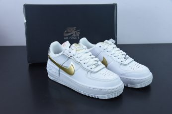 Nike Air Force 1 Shadow White Gold DM3064 100 For Sale 346x231
