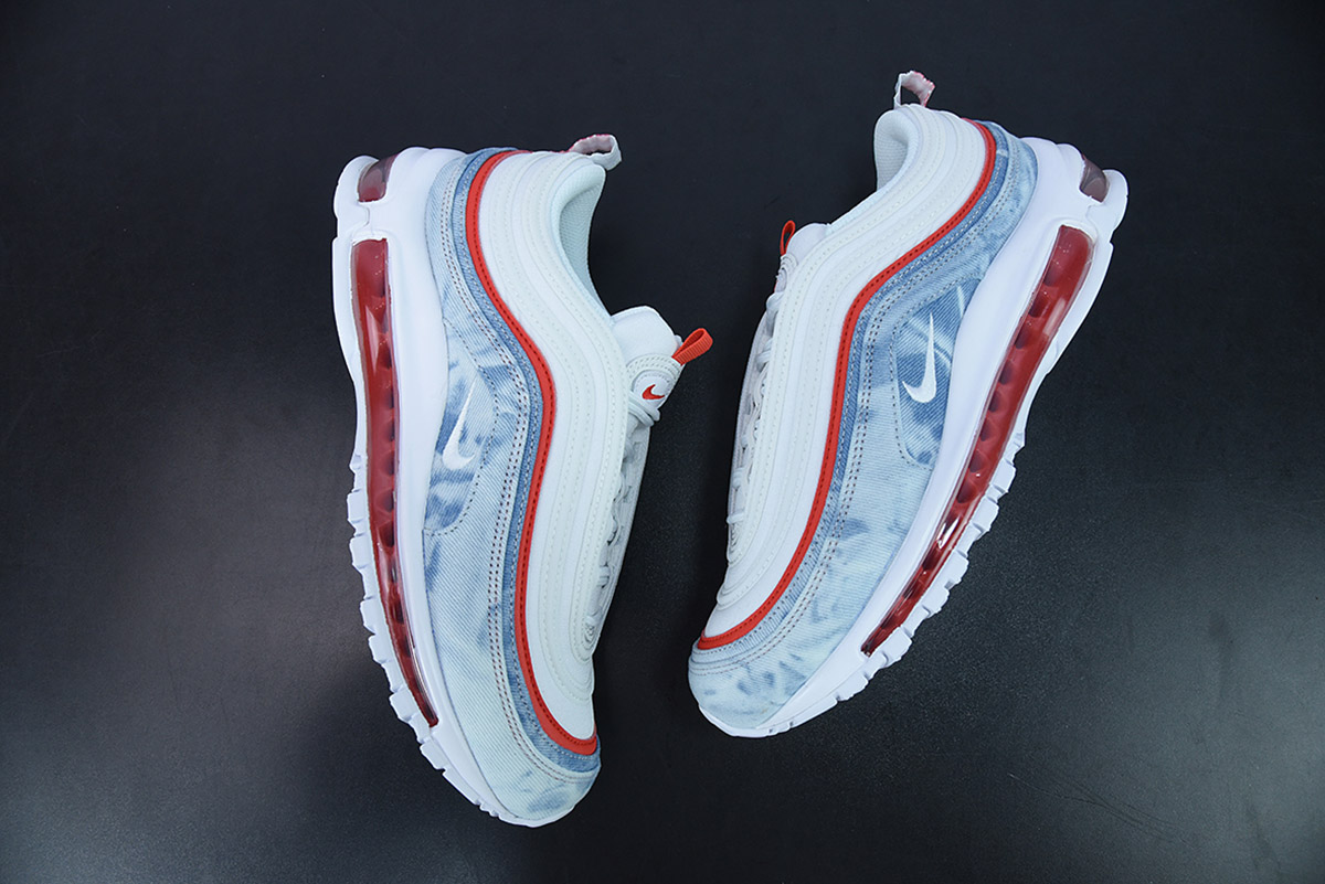 900 For – Tra-incShops - Nike Air 97 'Washed Denim' White/Red - Nike Leg A See Cycle Shorts Pistachio Frost - Blue DV2180