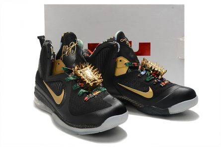Nike LeBron 9 Watch The Throne Black Metallic Gold For Sale 4 445x295