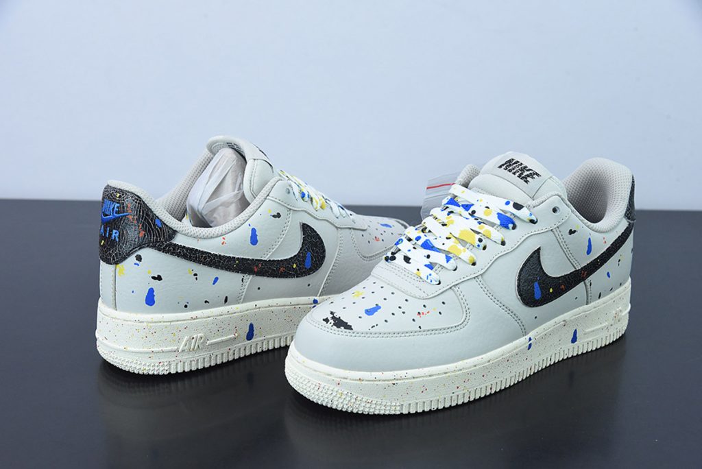 Nike Air Force 1 Low “Paint Splatter” Light Bone/Black-Sail CZ0339-001 ...