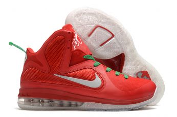 Nike LeBron 9 Christmas Sport Red Reflective Silver White Lucky Green 346x230