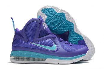 Nike LeBron 9 Summit Lake Hornets Pure Purple Turquioise White 469764 500 346x230