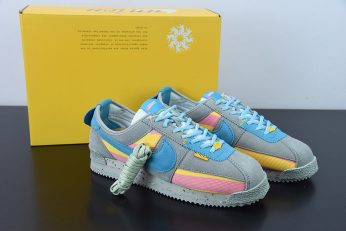 Union x Nike Cortez Blue Pink Yellow Grey DR1413 002 For Sale 346x231