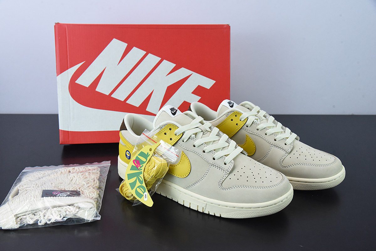 Nike Dunk Low Banana Coconut Milk/Vivid Sulfur-Cacao Wow DR5487-100 For Sale