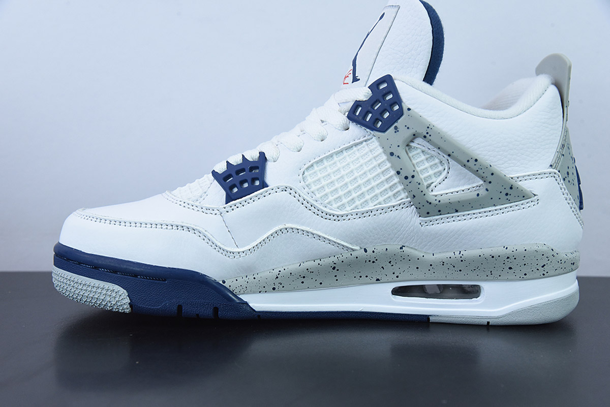 Air Jordan 4 White/Midnight Navy-Light Smoke Grey-Fire Red DH6927-140 For  Sale