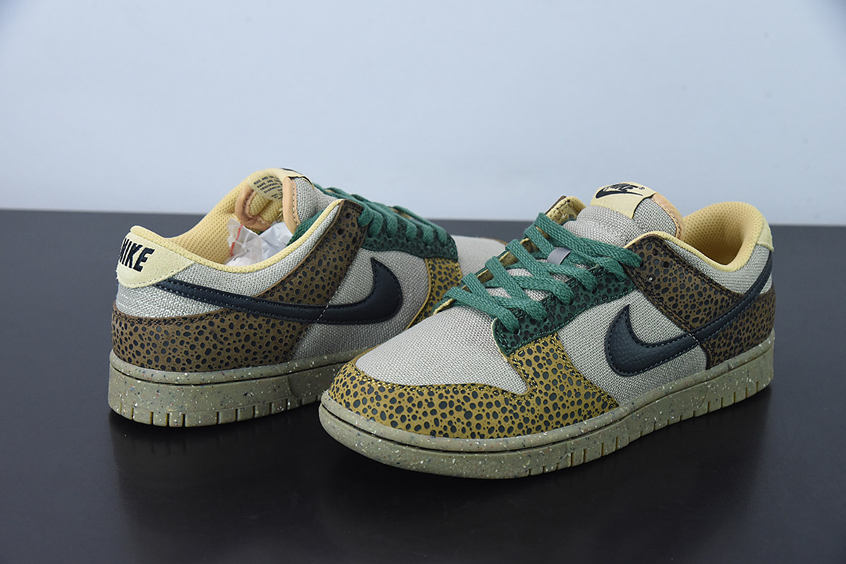 Nike Dunk Low “Safari” Cacao Wow/Off Noir-Green DX2654-200 For 