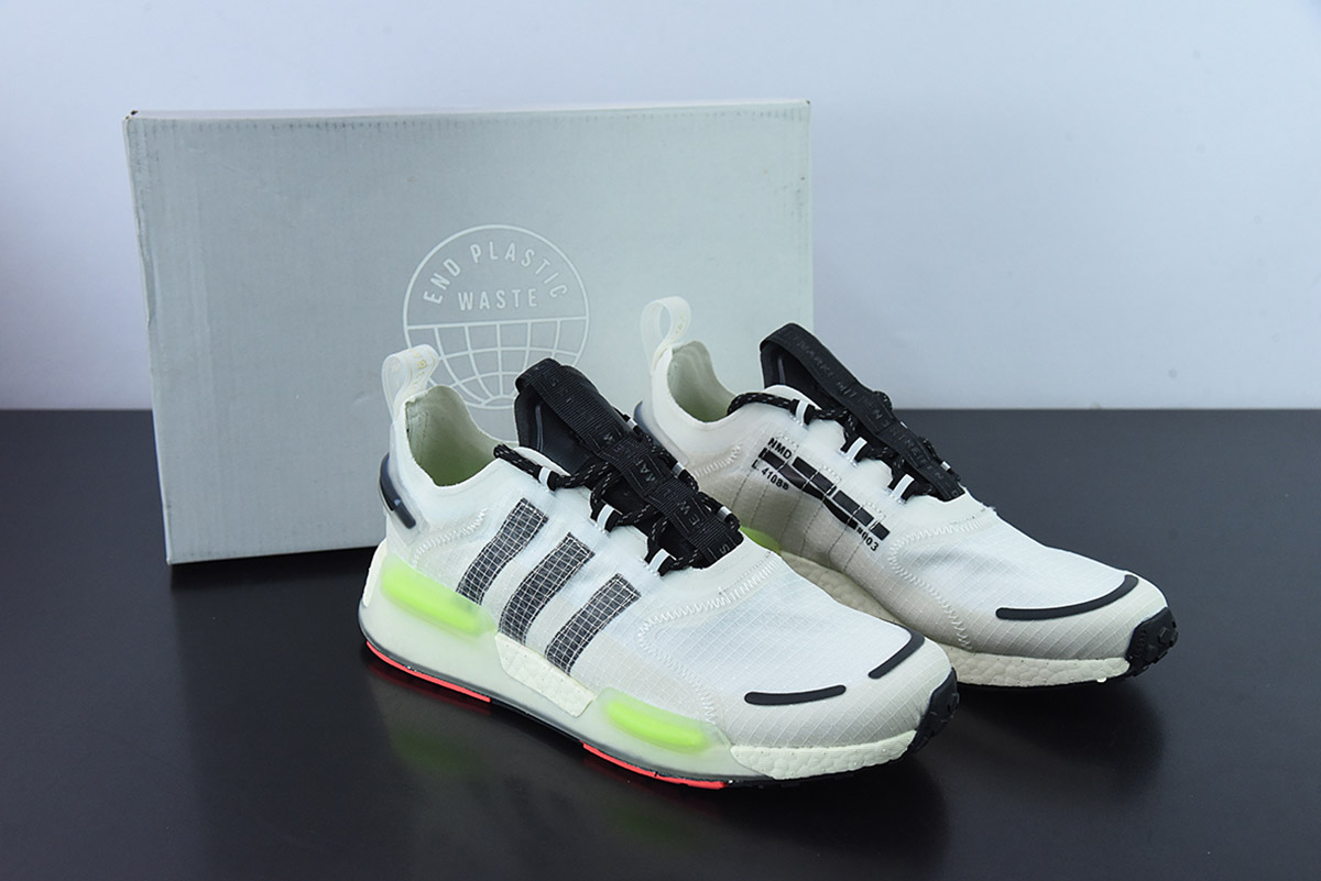 adidas NMD V3 Crystal White/Black/Signal Green For Sale