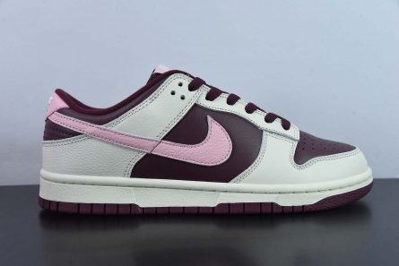Nike Dunk Low Valentines Day Pale Ivory Medium Soft Pink Night Maroon For Sale 1 445x297