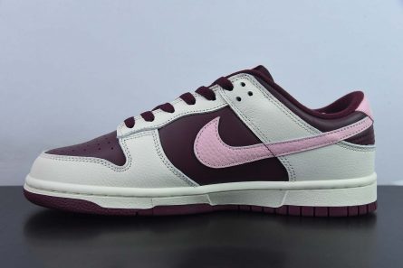 Nike Dunk Low Valentines Day Pale Ivory Medium Soft Pink Night Maroon For Sale 2 445x297