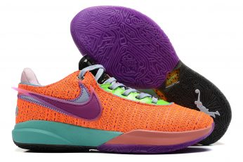 Nike LeBron 20 Chosen 1 Total Orange Vivid Purple Green For Sale 346x231