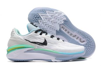 Nike Air Zoom GT Cut 2 White Black Ice Blue Lime Green For Sale 346x231