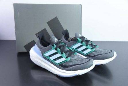 adidas Ultraboost Light Running Shoes Carbon Blue Dawn Green HQ6342 445x297